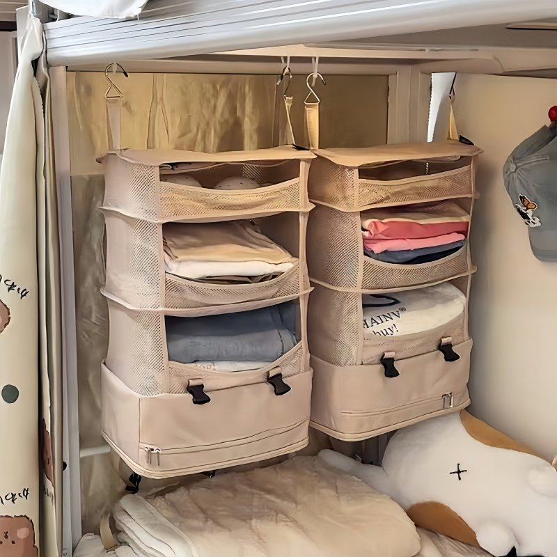 【宿舍好物】收纳袋挂式宿舍床上收纳旅行多功能手提折叠行李箱包,收纳整理,衣物收纳袋,淘宝优惠券,粉丝福利购,淘宝优惠卷