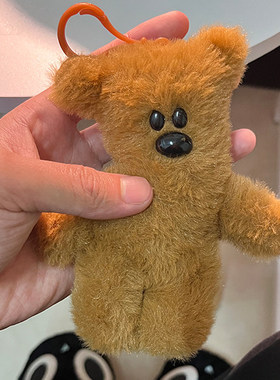 会吱吱叫泰迪熊挂件王橹杰同款挂饰憨憨熊会吱吱叫的玩偶成品ins