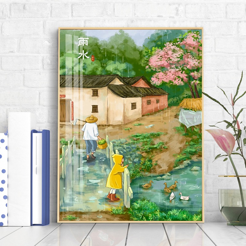 中国风二十四节气钻石画满钻5d2023新款十字绣新款手工diy贴钻画