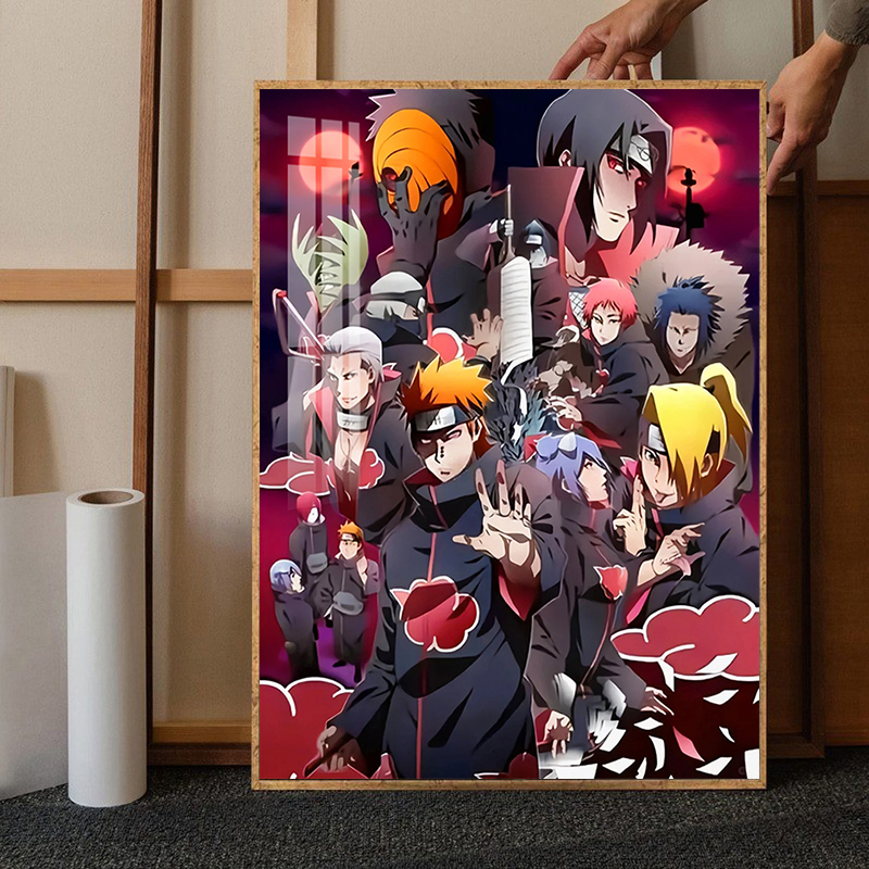 火影忍者晓组织全员钻石画日本动漫客厅手工粘贴diy砖石画十字绣