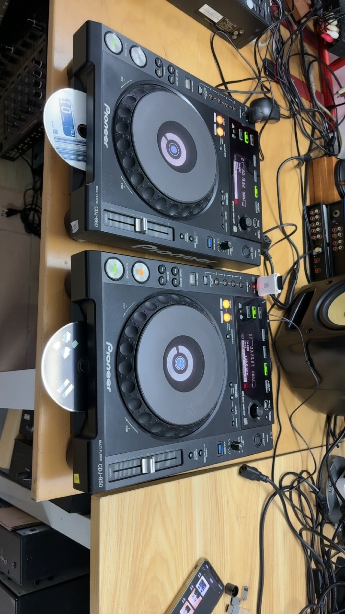 二手先锋pioneer-CDJ850显示英文菜单打碟机