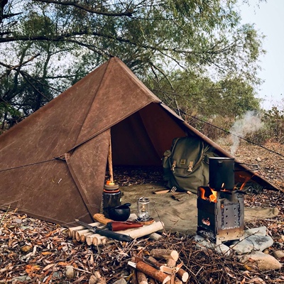 bushcraftspain油布天幕、庇护所  bc天幕庇护所