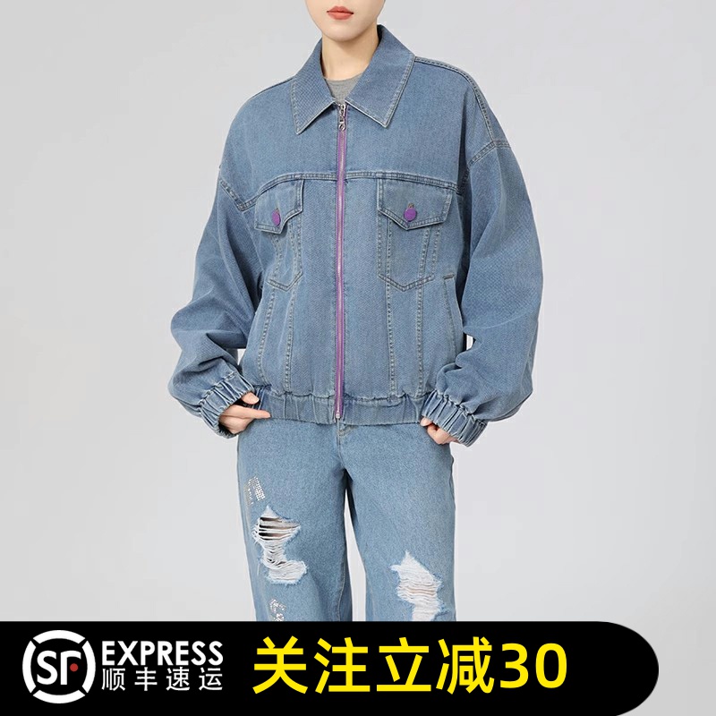 哥弟清仓2025春秋季新款丹宁风时尚短款休闲牛仔外套上衣女装