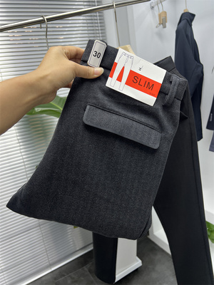 一线余单尾货秋冬薄绒商务休闲裤