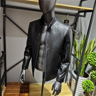 诚意之作！甄选高端绵羊皮皮料！新款男立领商务休闲真皮皮衣夹克
