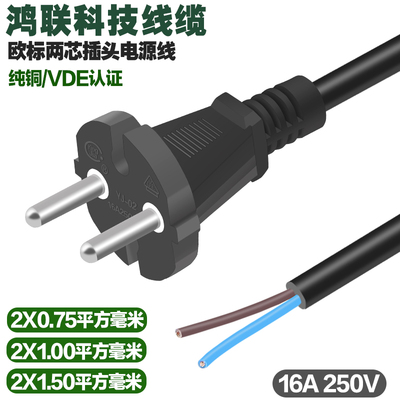 欧标两插D02电源线联盛16A3米