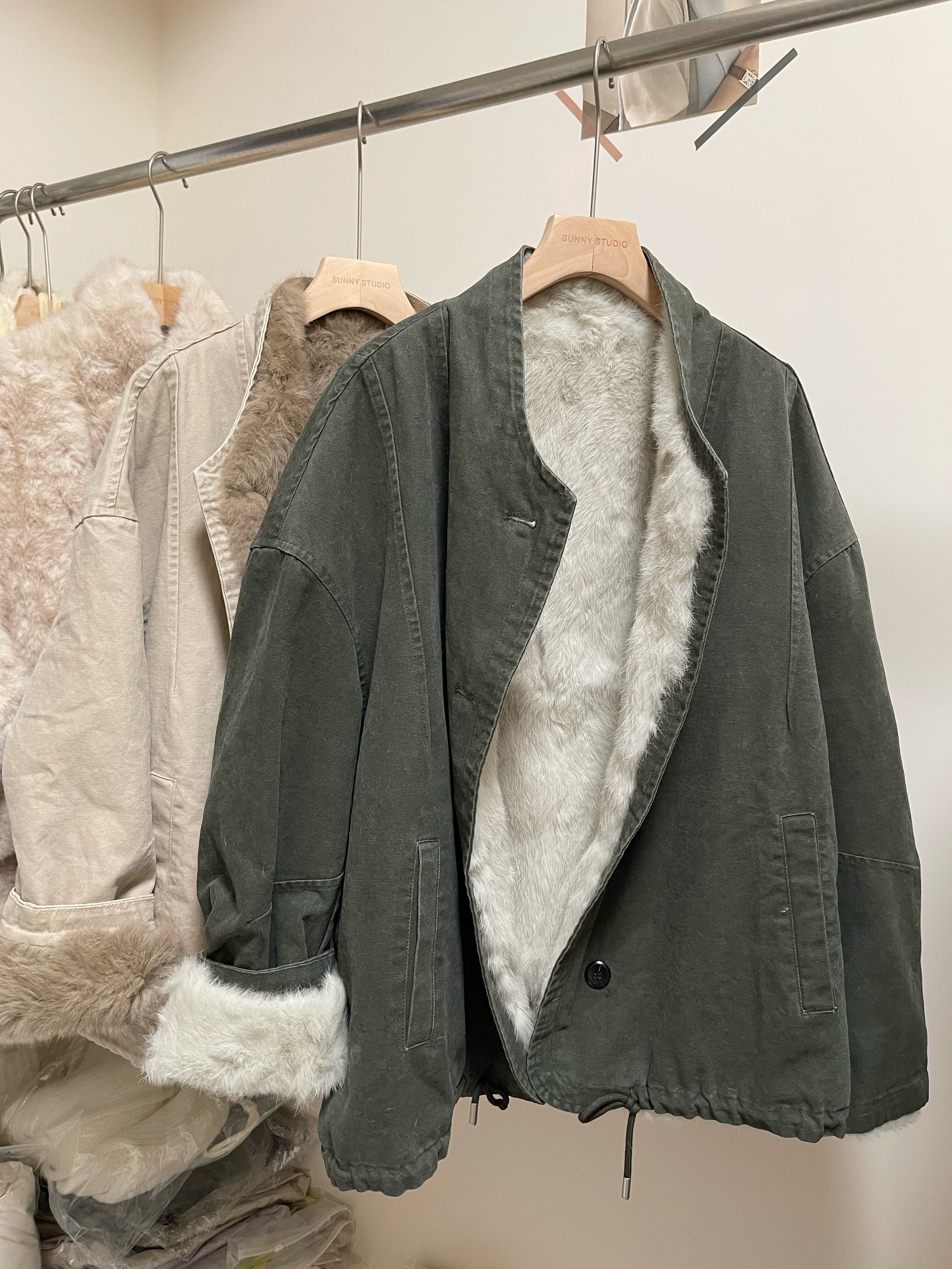 真兔毛派克服女2025新款短外套不飞毛皮毛一体廓形两面穿保暖抗风