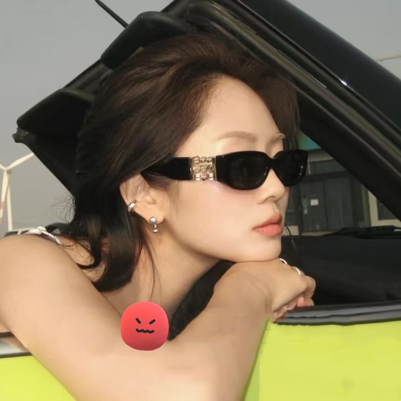 2025新款转运珠镜腿个性墨镜男女遮阳防晒太阳眼镜方圆长脸显瘦