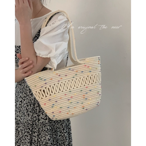 Вязаная сумка ручной работы, вместительная и большая модная сумка на одно плечо, коллекция 2023, премиум класс, в западном стиле