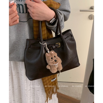 卡乐儿复古手提托特包斜挎包