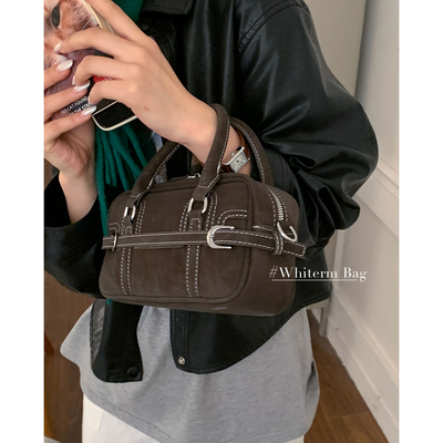 卡乐儿美拉德复古手提保龄球包