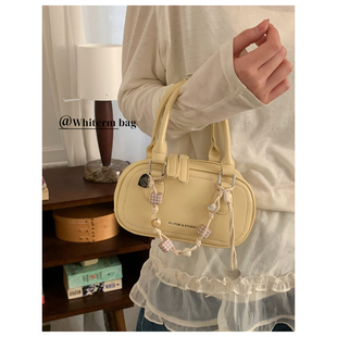 高级感手提保龄球包包女2026新款 韩国小方包百搭链条斜挎包 潮时尚