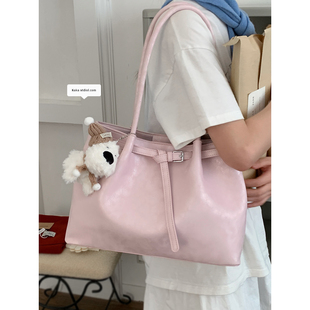 甜美韩版大容量包包女2025新款潮时尚托特包懒散风大容量腋下包