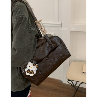 英伦复古公文包包女2025新款 秋冬腋下包简约大容量单肩包 潮时尚