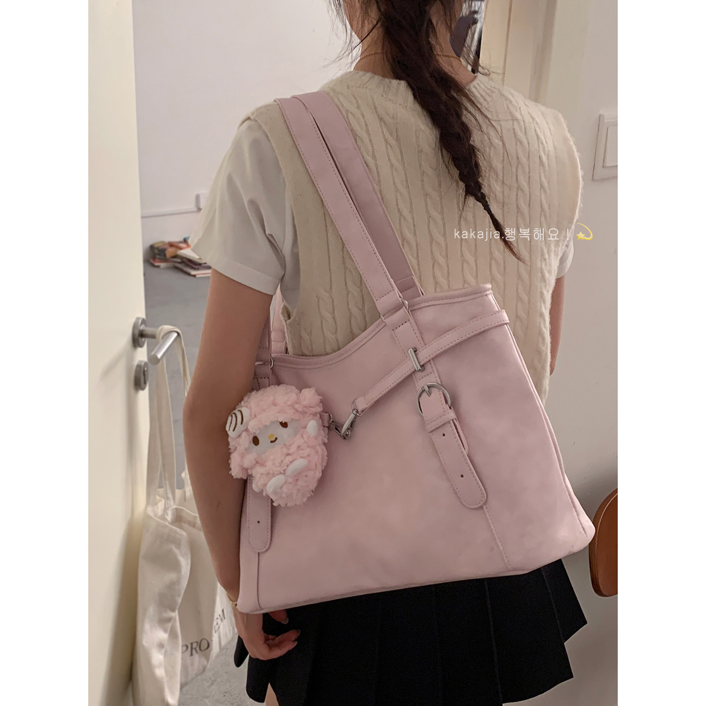 甜美单肩大包包女2025新款潮时尚韩版托特包大容量手提通勤包