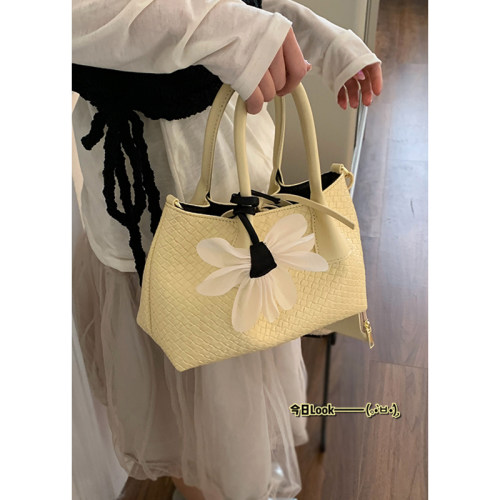 卡乐儿韩国小众手提编织菜篮子包