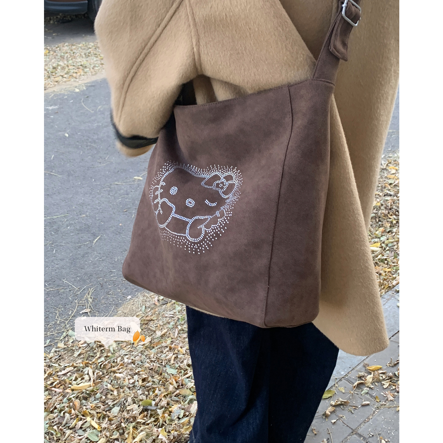 卡乐儿美拉德水桶包大容量斜挎包