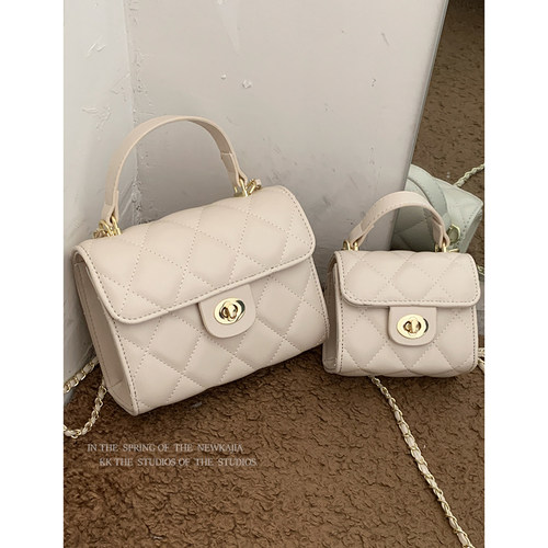 小香风菱格包包女式2025新款春夏时尚手提小方包百搭链条斜挎包