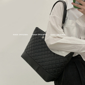 大容量菱格包包女夏2022新款 百搭时尚 链条单肩包手提购物袋托特包