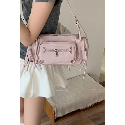 咔咔家甜酷斜挎机车包腋下包