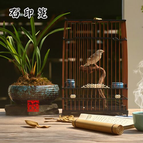 石印笼北红小黑白石燕芙蓉玉鸟笼