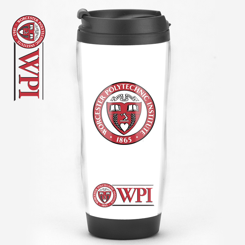 유명 학교 맞춤형 미국 WPI WORCESTER POLYTECHNIC INSTITUTE 물컵 졸업 유학생을위한 기념품 학사 컵