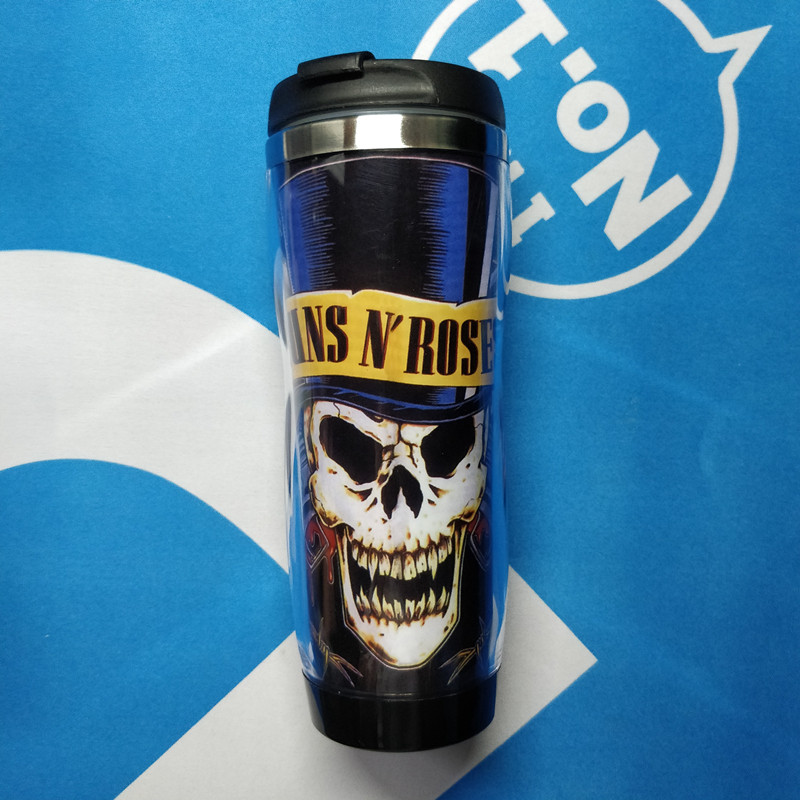 절묘한 선물 GUNS N ROSES GNR GUNS N ROSES 밴드 컬렉션 기념품 워터컵 음악 팬 주변기기