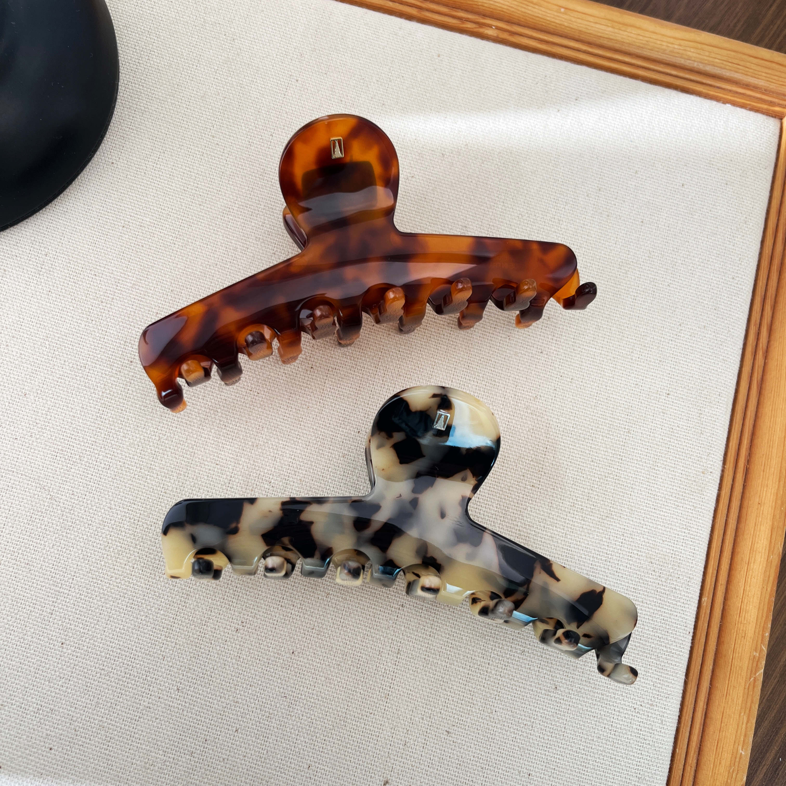 秋冬新款压力抓夹女帕伊系列玳瑁色发夹高级感抓夹发饰