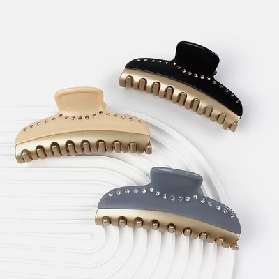 2026新款高级感旺多姆大号法式复古醋酸单排钻发夹后脑勺抓夹发饰