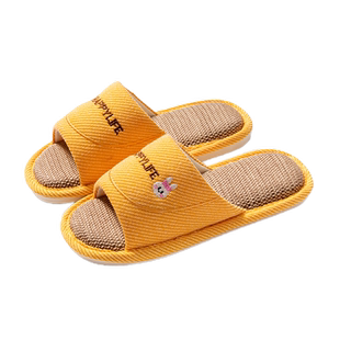 亚麻拖鞋女士室内家居防滑软底静音吸汗春秋四季透气棉麻布鞋男款