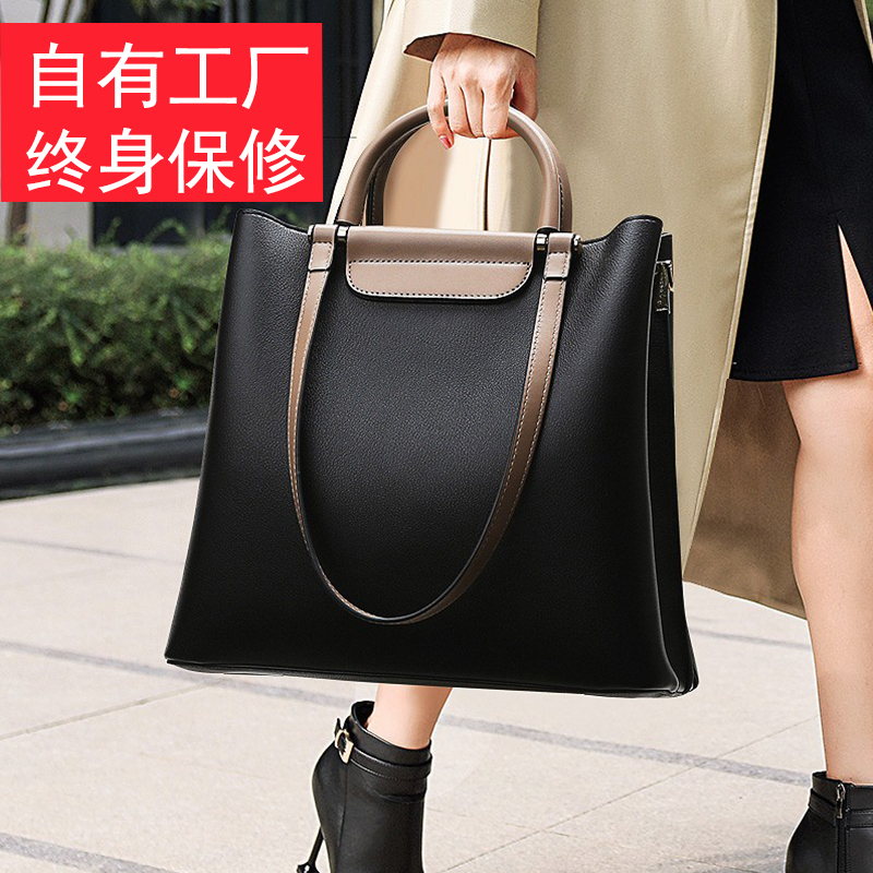 自有工厂终身保修气质真皮水桶包