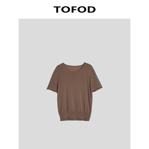 TOFOD 半日闲系列  细支日本进口和纸纱圆领短袖T恤