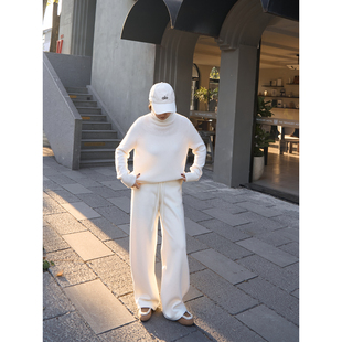 丝羊毛醋酸加绒裤 一条过冬 宽松休闲裤 弯刀裤 TOFOD 长裤 企鹅裤