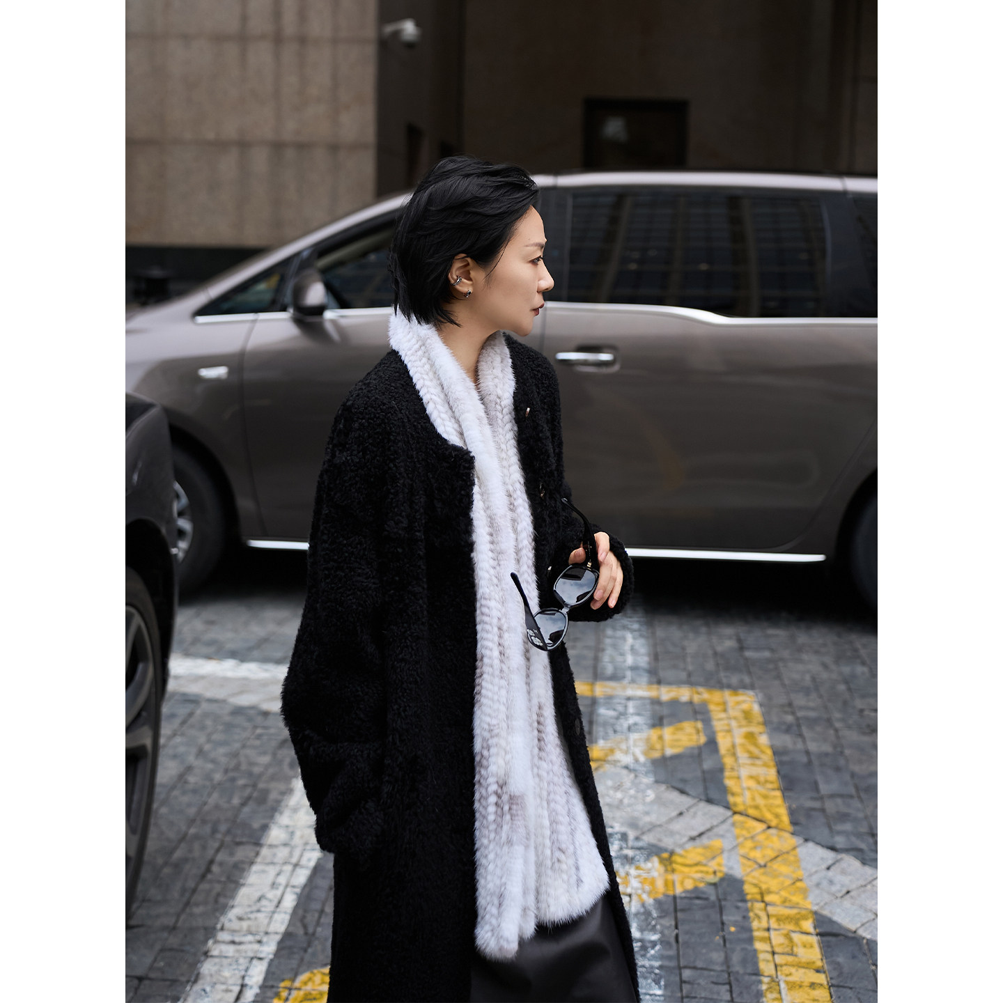 TOFOD 至尊宝 原色银十字貂贵气水貂围巾双面编织围脖皮草围巾,服饰配件/皮带/帽子/围巾,围巾/丝巾/披肩,淘宝优惠券,粉丝福利购,淘宝优惠卷