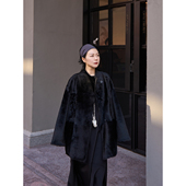 TOFOD 玛黑区 拉贡直毛LACON皮毛一体皮草一手长大衣外套