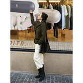 澳洲羊毛立领重磅针织毛衣开衫 TOFOD 织秋 老钱风针织外套