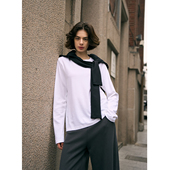 TOFOD 圆领T恤女打底上衣 60支匹马棉SUPIMA双面织长袖 ROW经典 神T