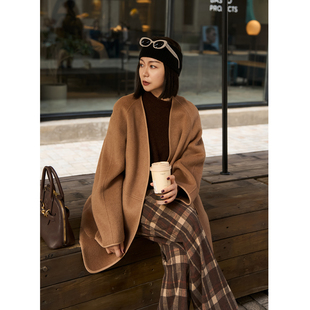 TOFOD 藏地黄金牦牛绒羊毛外套 极简高级中长款大衣