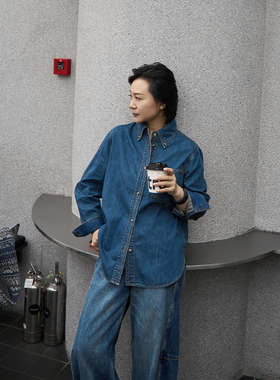 TOFOD 自由港风 柔软洗水ROW风宽松休闲廓形牛仔衬衫