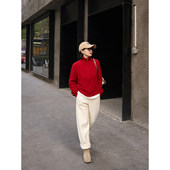 TOFOD 麻花毛衣针织打底衫 加州阳光 澳洲进口100羊毛绞花开衫