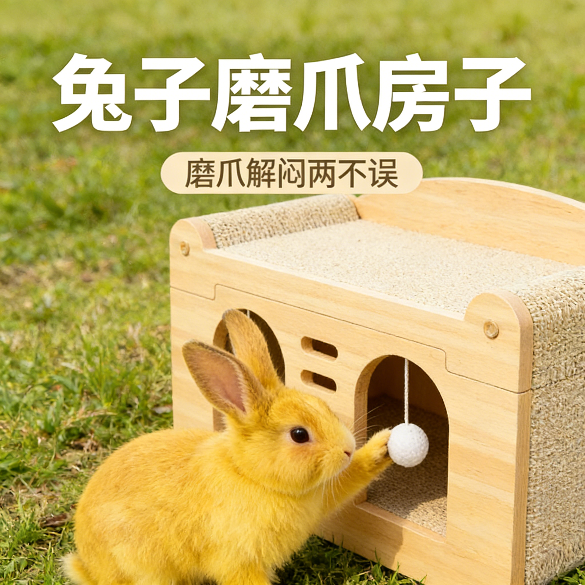 兔窝四季通用兔子磨爪神器兔抓板兔房子兔子窝加厚瓦楞纸带盖弧形,宠物/宠物食品及用品,兔兔玩具,淘宝优惠券,粉丝福利购,淘宝优惠卷
