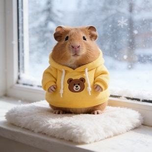 荷兰猪衣服仓鼠专用蜜袋鼯外出龙猫小衣服带出门外带防丢可爱