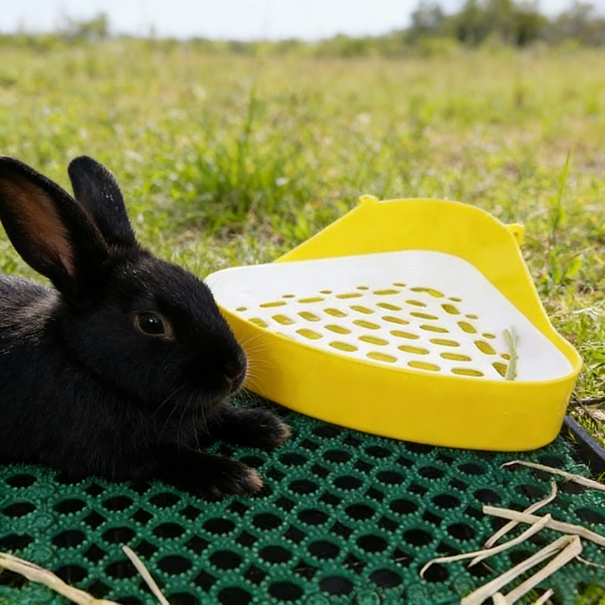 侏儒兔兔子专用防喷尿厕所大号宠物兔兔龙猫定点上拉屎尿盆便盆砂