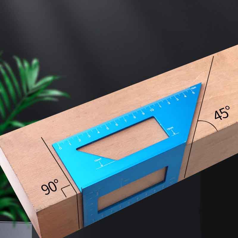 铝合金木工尺T型角尺4590量角器划线规过线尺刻度多功能家用方形