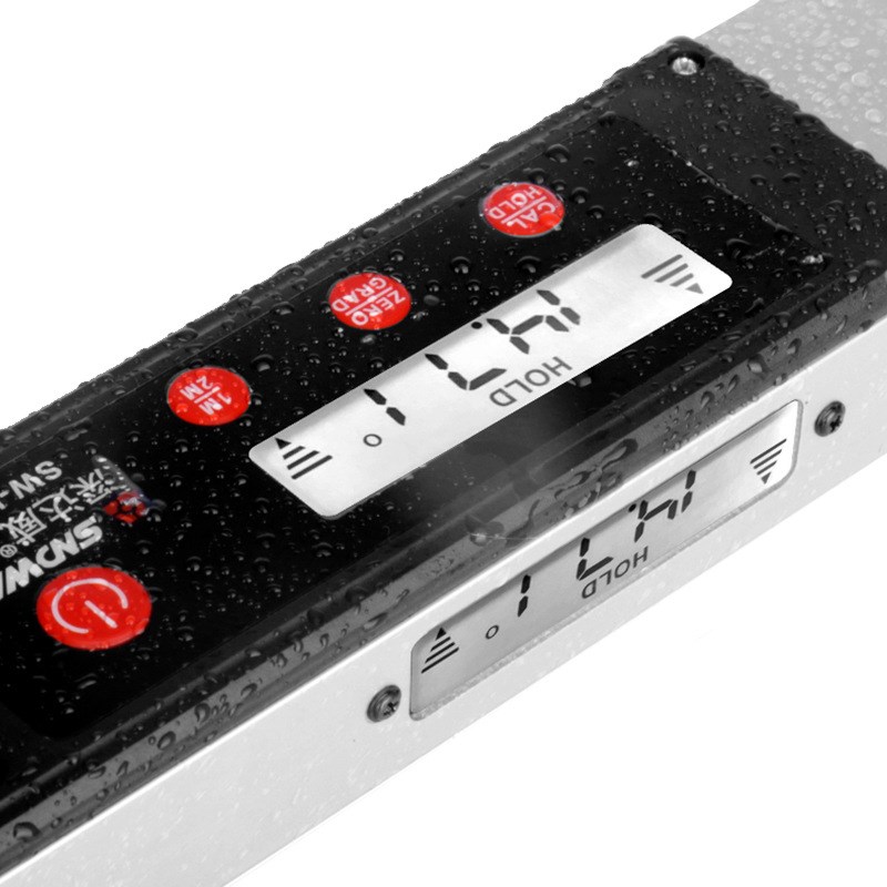 2米数显水平尺SW-LR180建筑工程检测尺数显靠尺工程检测仪