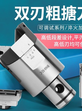 双刃粗搪头可调式粗镗刀32-42及各类粗镗刀柄镗刀RBH