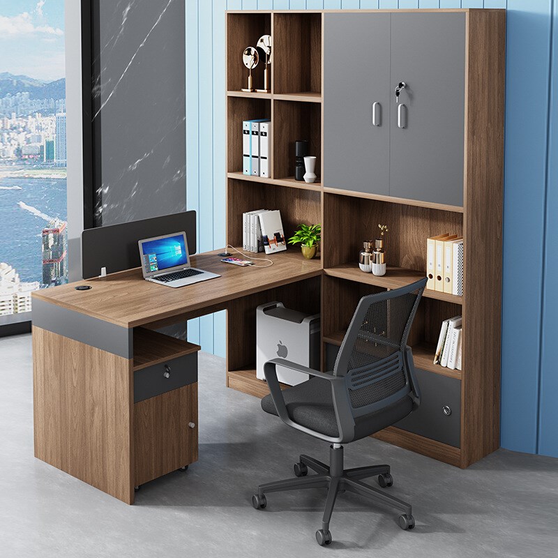 财务办公桌椅高柜双人位组合办公桌人事屏风办公卡座四人位员工桌