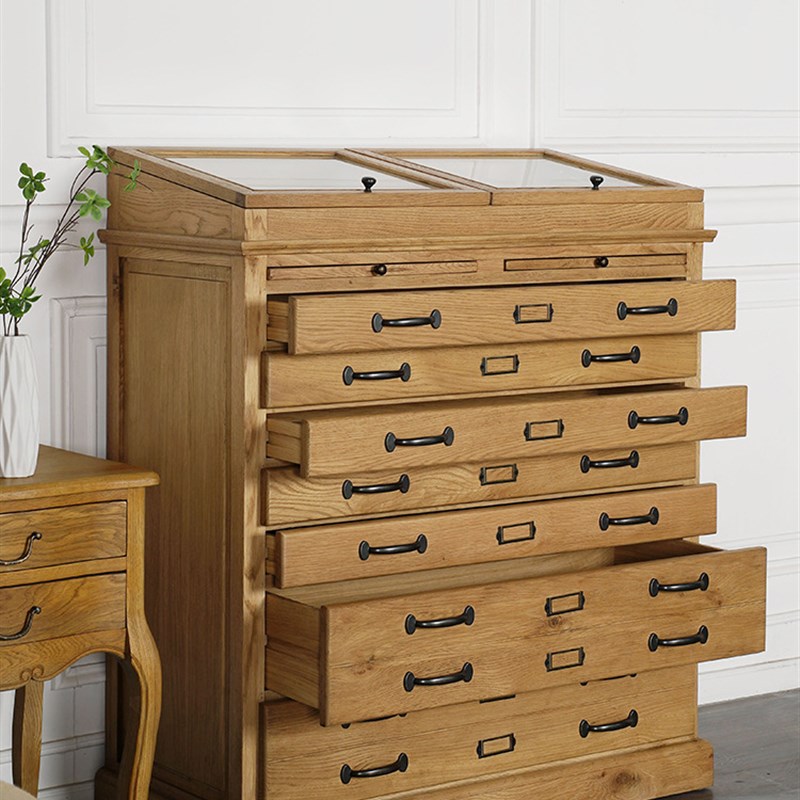 衣帽间中岛柜收纳柜饰品柜台服装店双面柜展示柜美式高级实木斗柜