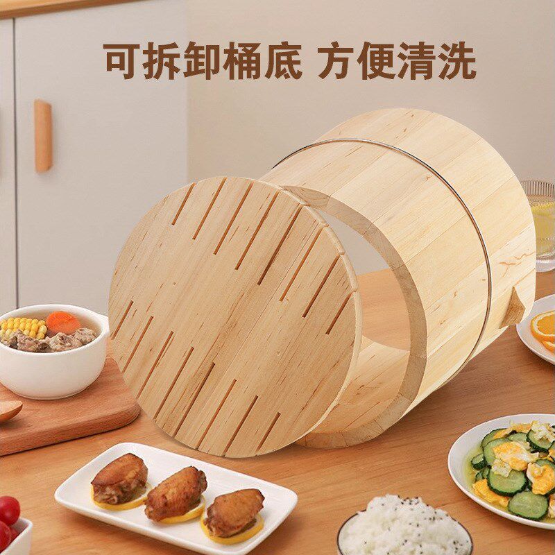 蒸桶蒸饭木桶大号椿芽木桶饭蒸饭桶米饭甑子蒸笼家用木正子饭厂家