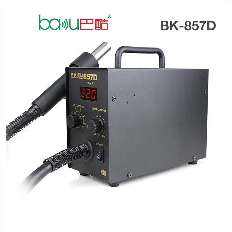 巴酷BK-857D热风枪数显拆焊台SMD手机电脑主板维修工具调温电焊台图片